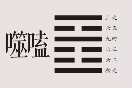 国易堂讲易经：噬嗑卦详解，噬嗑卦原文、卦名、卦画、卦辞、爻辞、彖传、象传及噬嗑卦象数理占。