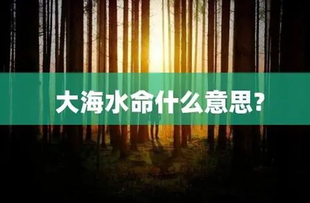 壬戌大海水:多土可有用，有火亦能贵；癸亥大海水:用土制水,自有福庆