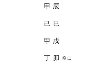 八字命理空亡的实践案例举例说明（二）:男命以官煞为子女，时柱癸水为官星，下临空亡