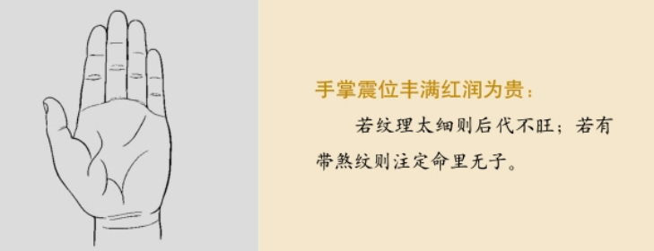 手相图解：手掌纹路预示人一生运势；三才纹；千金纹；离卦纹；震卦纹