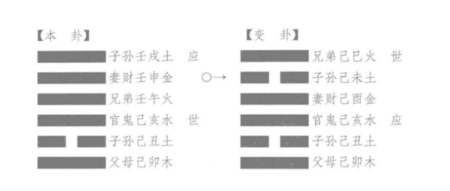 月建：申月戊辰日(旬空:成亥)，占父病，得“同人之离”