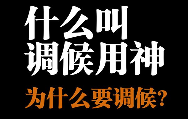 病药的用神，假如原局没有去病的用神，就必须用运程来弥补其缺陷，才能发展，调候是这样